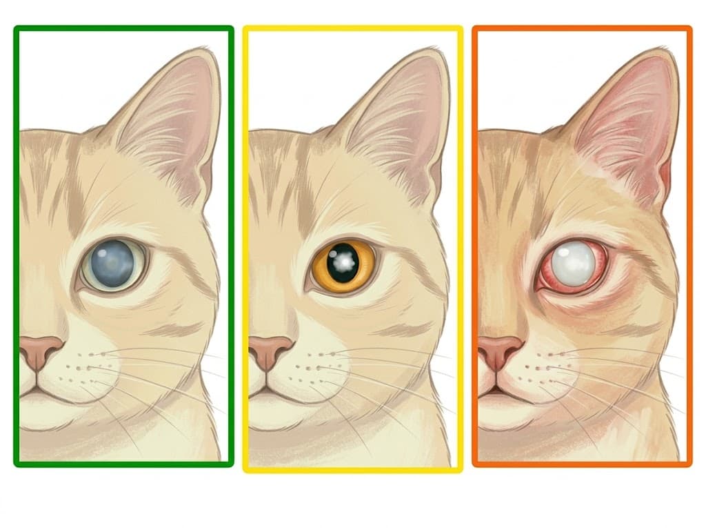Severity ladder for cat cloudy eye decision: when to take cat to vet