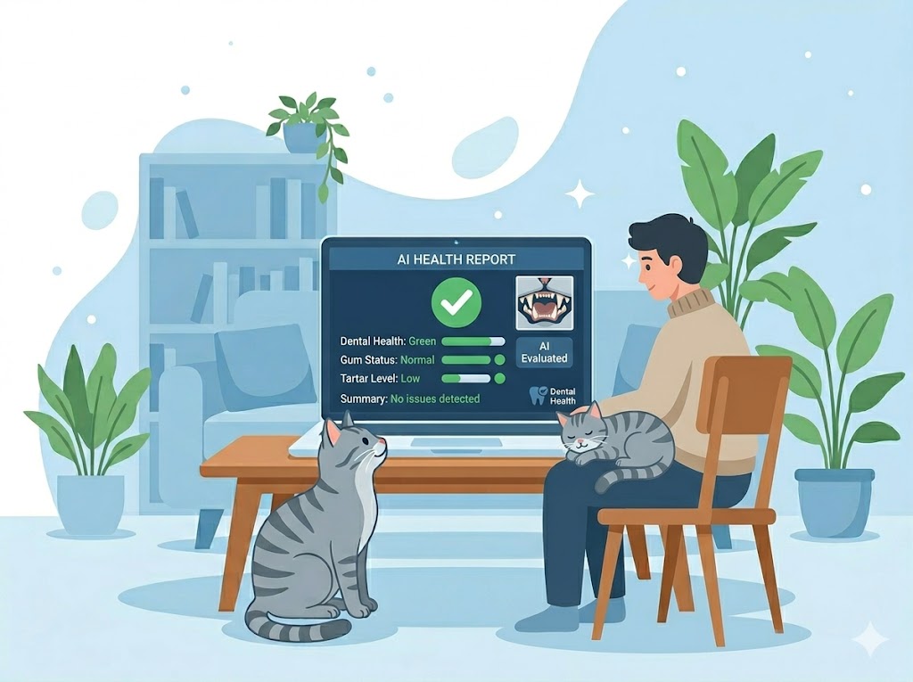 Detailed AI analysis report for cat dental analysis