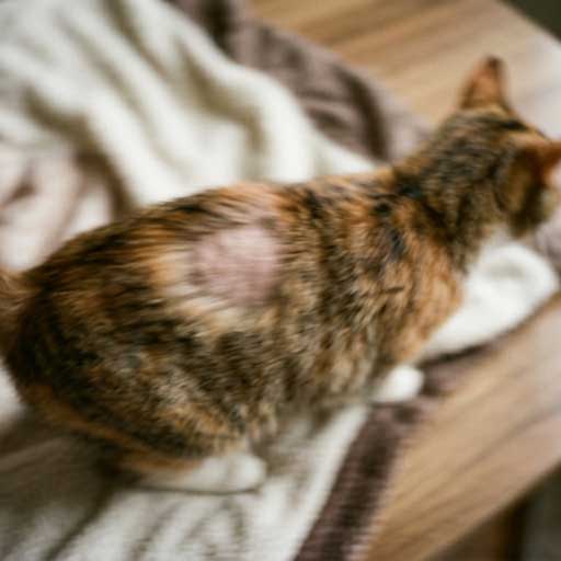 Bad example: blurry photo where hair loss pattern is not clear