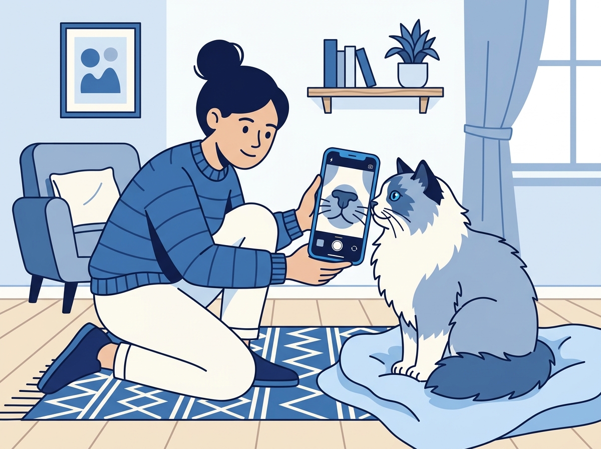 Upload a cat nose photo to Yipara for AI analysis