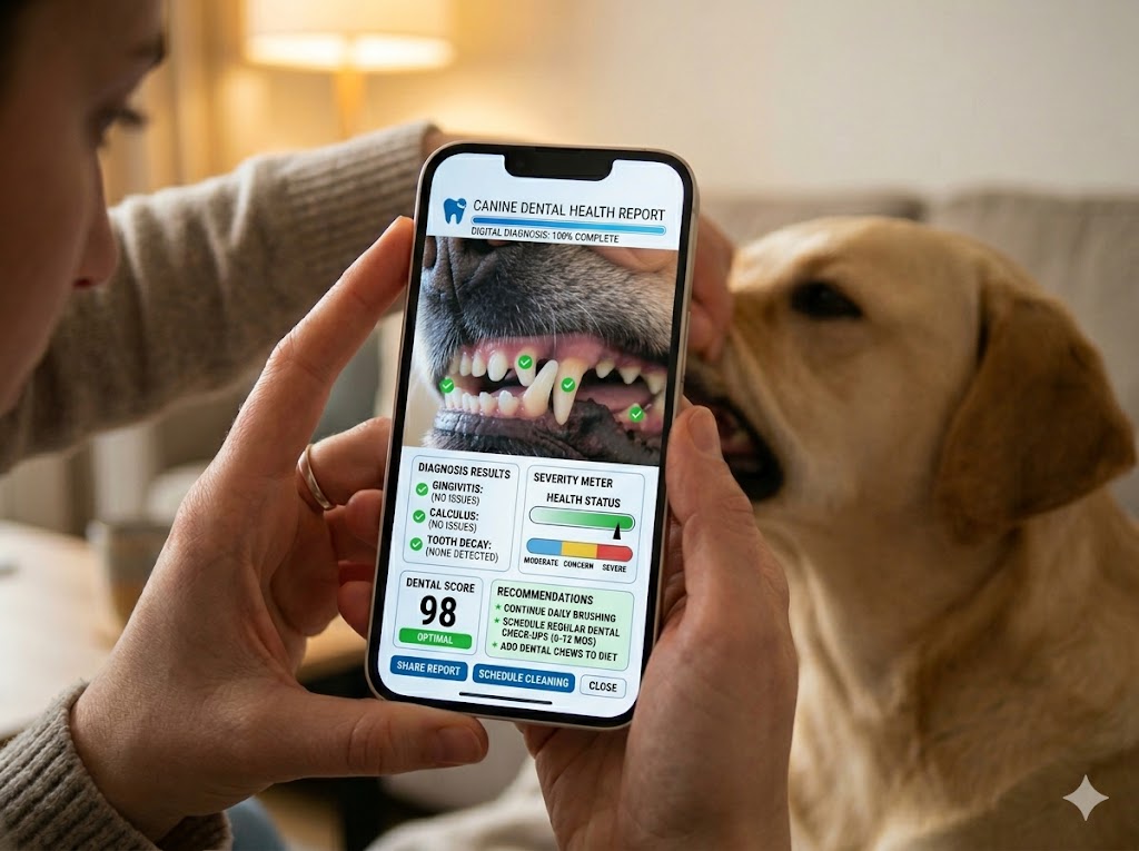 Detailed AI analysis report for dog dental analysis