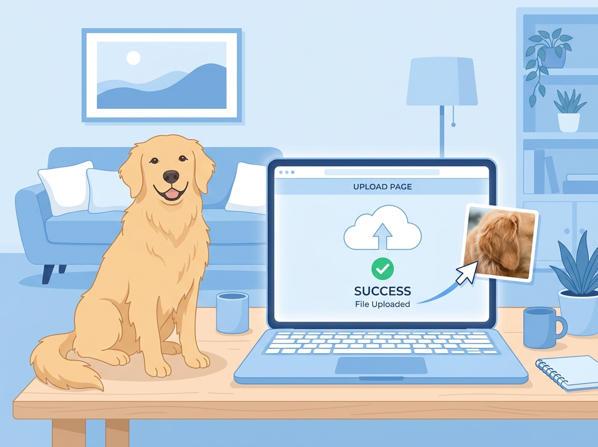Upload a dog ear photo to Yipara for AI analysis