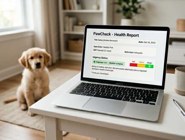 Detailed AI analysis report for dog gum color analysis