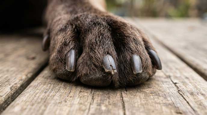 Dog owner treating a broken nail at home with proper supplies