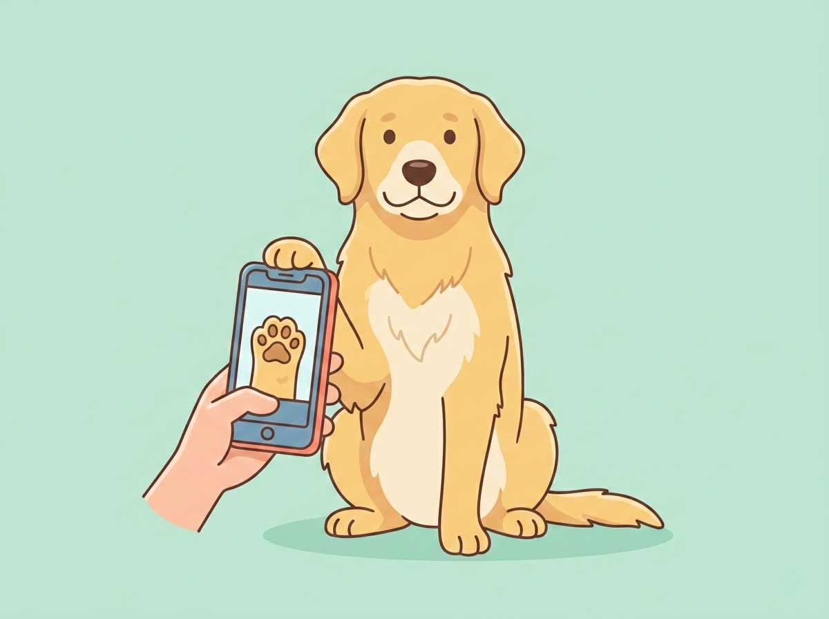 Upload a photo of your dog's paw to Yipara for AI analysis