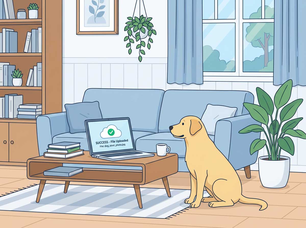 Upload a dog poop photo to Yipara for AI stool analysis
