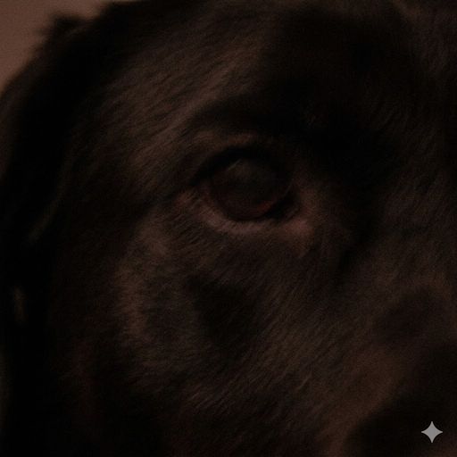 Bad example: blurry dark pet photo