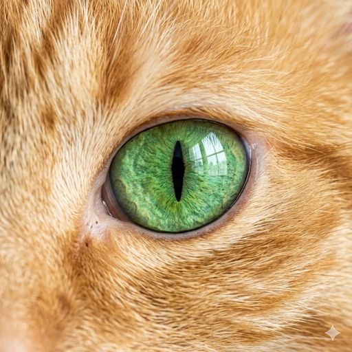 Good example: well-lit pet eye photo in natural light